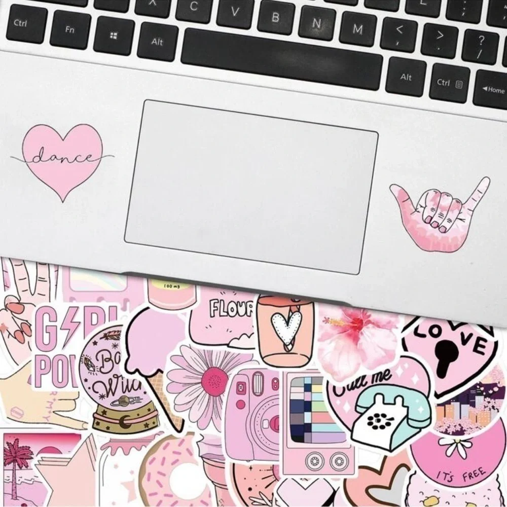 Pink Girly Attitude 12 Vinyl Stickers- Pack #62 - Picture 5 of 8